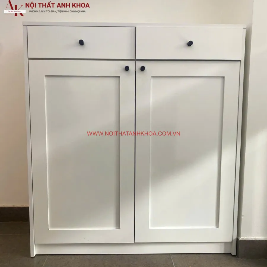 Tủ Giày Màu Trắng Gỗ Công Nghiệp Đẹp Thông Minh Giá Rẻ