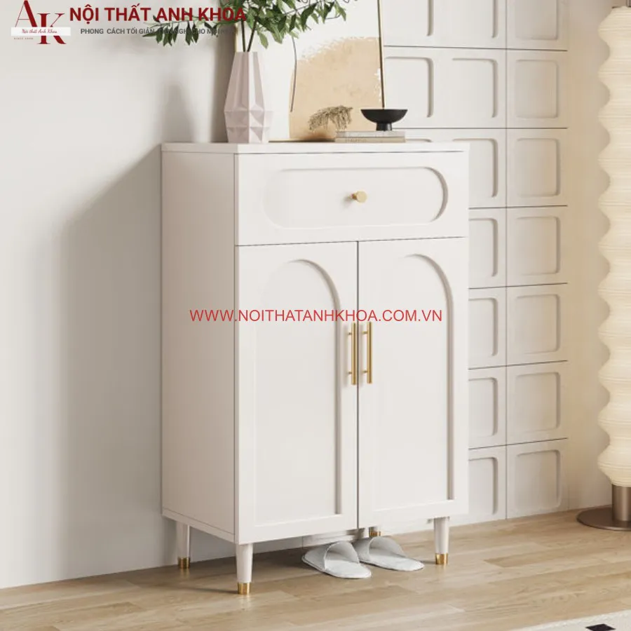 Tủ Giày Tân Cổ Điển Màu Trắng Đẹp Hiện Đại