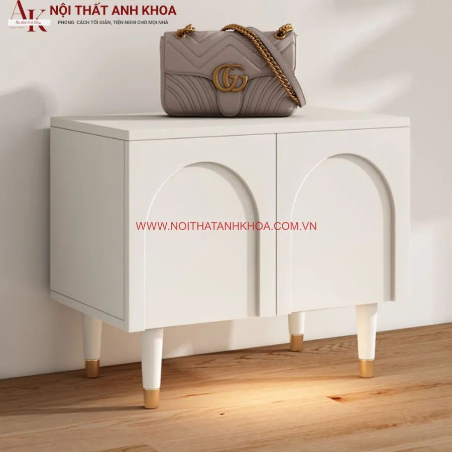 Tủ Giày Tân Cổ Điển Màu Trắng Đẹp Hiện Đại