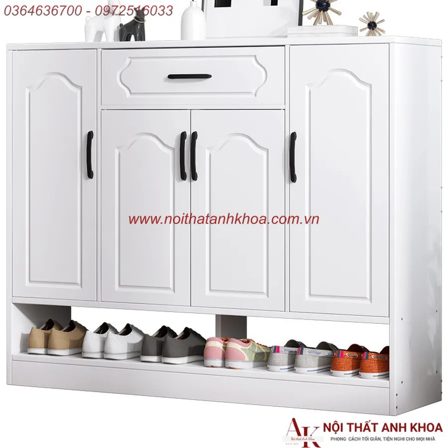 Tủ Giày Thiết Kế Phong Cách Cổ Điển Gỗ MDF Cao Cấp Giá Rẻ