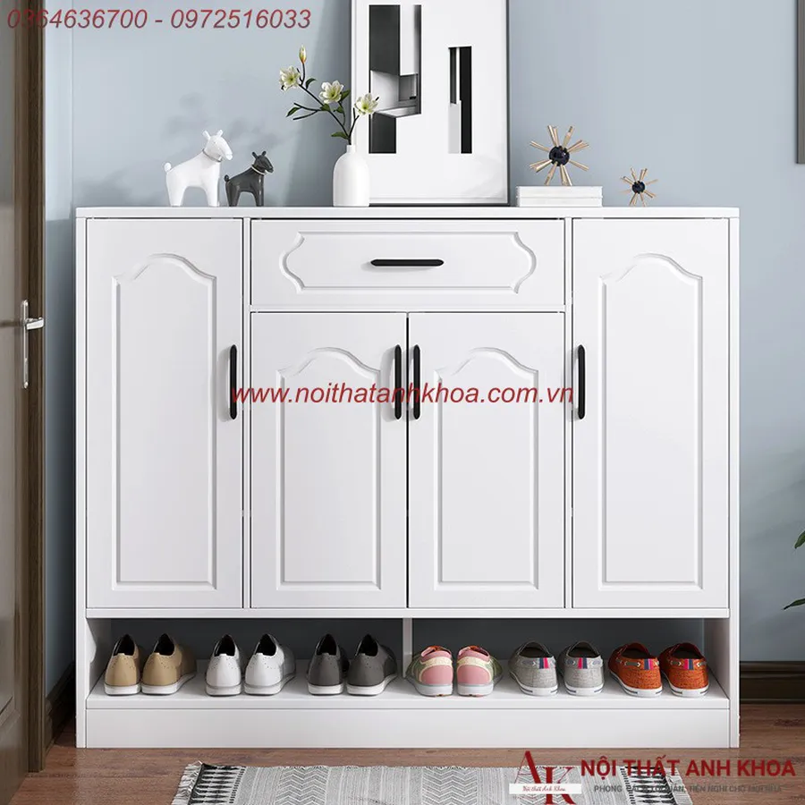 Tủ Giày Thiết Kế Phong Cách Cổ Điển Gỗ MDF Cao Cấp Giá Rẻ