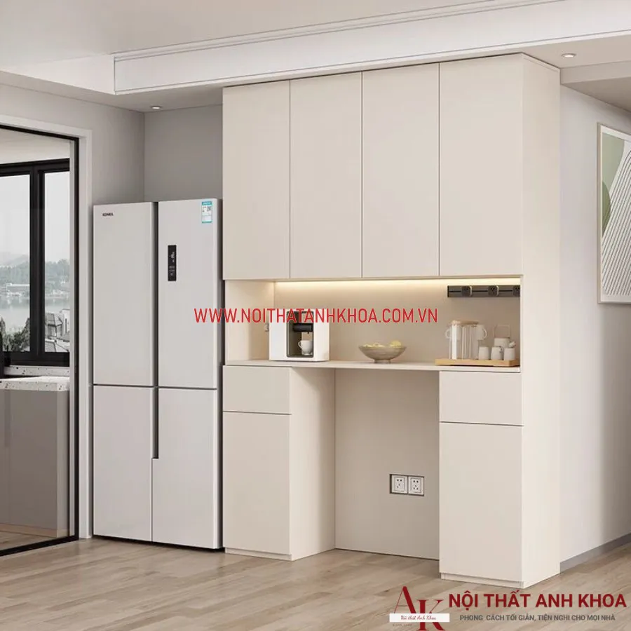 Tủ Gỗ Cạnh Bếp Gỗ Công Nghiệp Hiện Đại Tiện Nghi