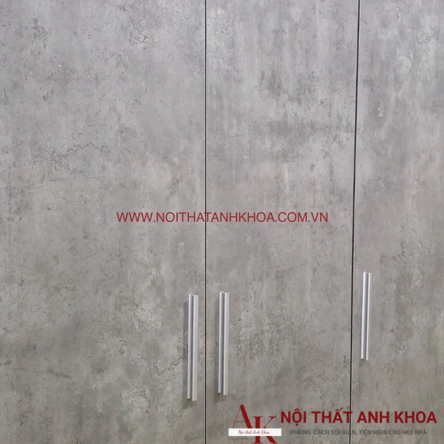 Tủ Gỗ Ép Đựng Quần Áo Màu Xám Bê Tông Giá Rẻ