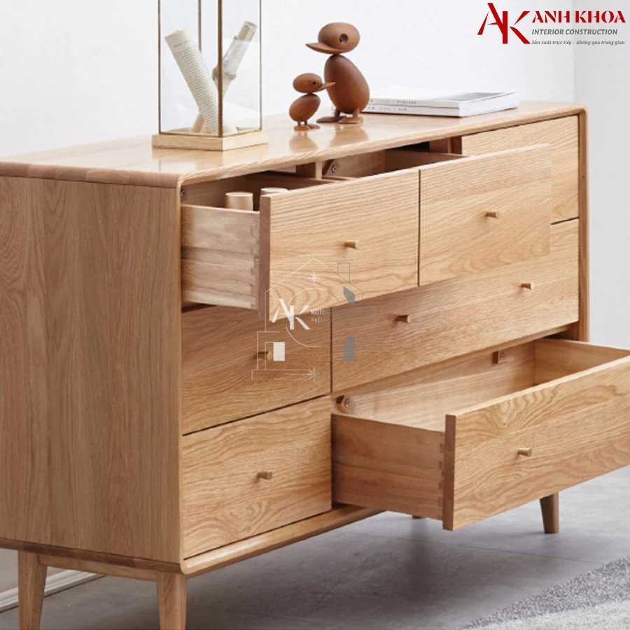 Tủ Gỗ Tự Nhiên Nhiều Ngăn Kéo Đẹp Hiện Đại