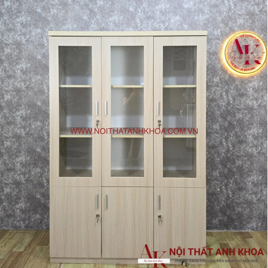 Tủ Hồ Sơ 3 Cánh Gỗ Công Nghiệp Đẹp, Tiện Lợi
