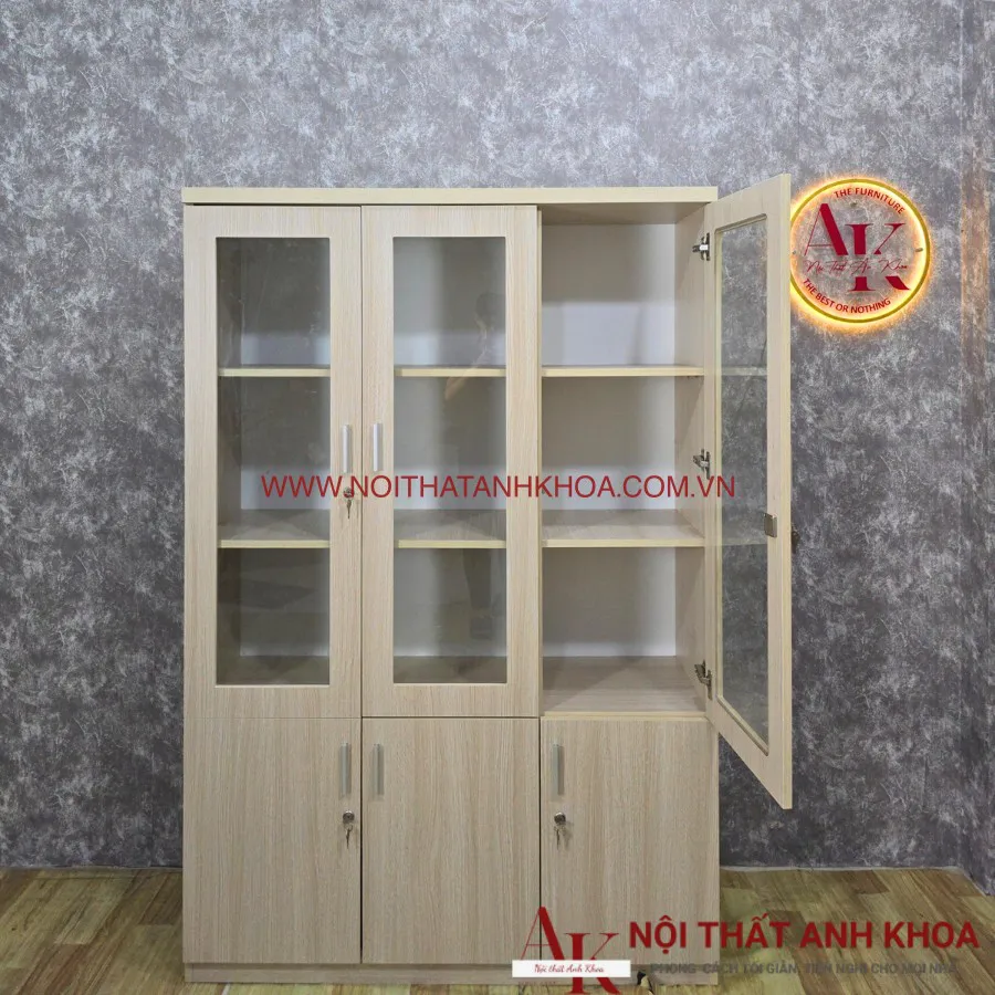 Tủ Hồ Sơ 3 Cánh Gỗ Công Nghiệp Đẹp, Tiện Lợi