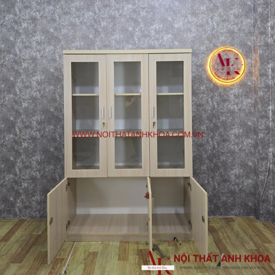 Tủ Hồ Sơ 3 Cánh Gỗ Công Nghiệp Đẹp, Tiện Lợi