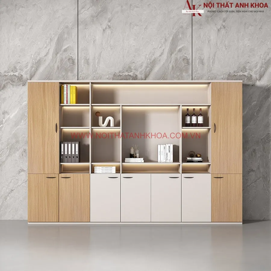 Tủ Hồ Sơ Giám Đốc Gỗ MDF Phối Màu Sang Trọng Đẳng Cấp