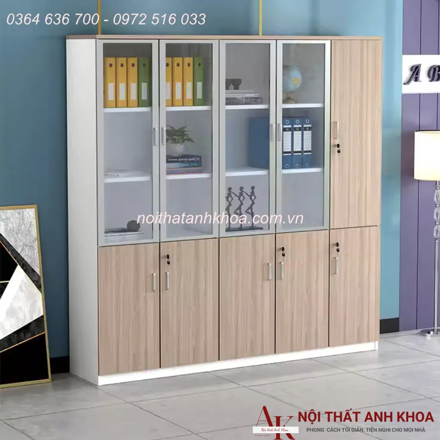 Tủ Hồ Sơ Gỗ MDF Thiết Kế Tiện Lợi Cho Văn Phòng Làm Việc
