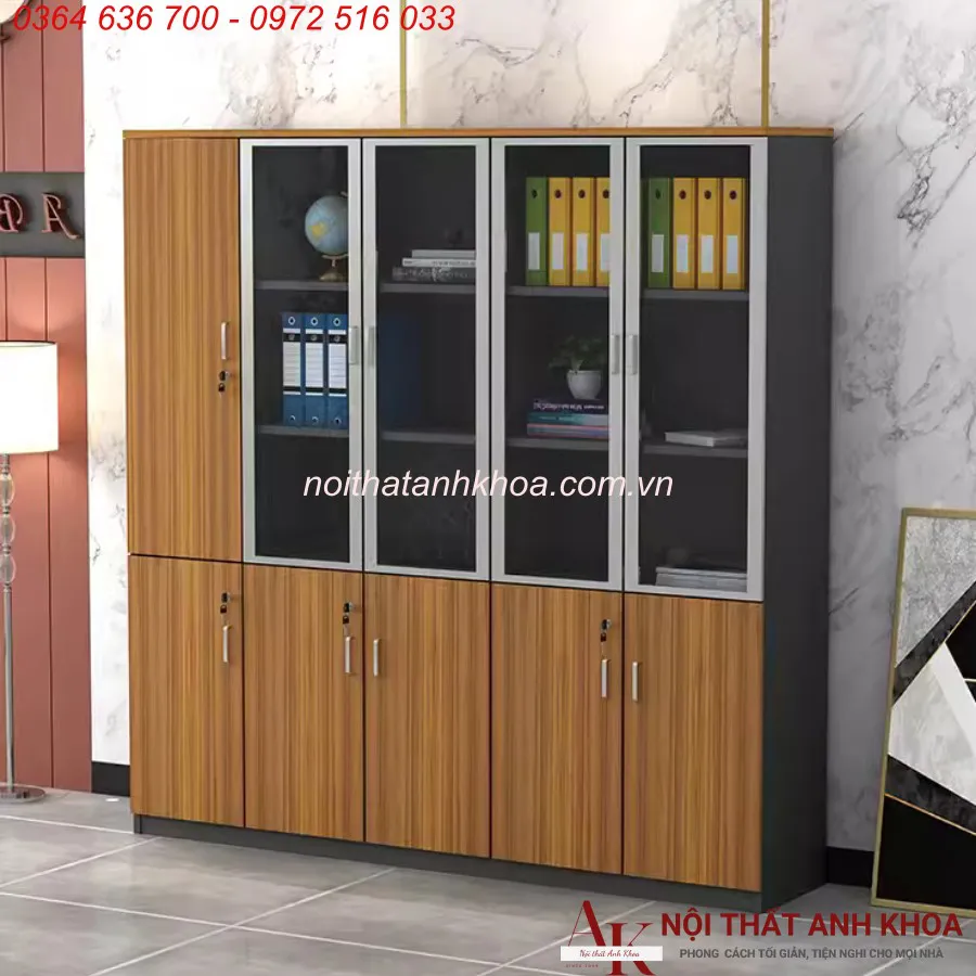 Tủ Hồ Sơ Gỗ MDF Thiết Kế Tiện Lợi Cho Văn Phòng Làm Việc