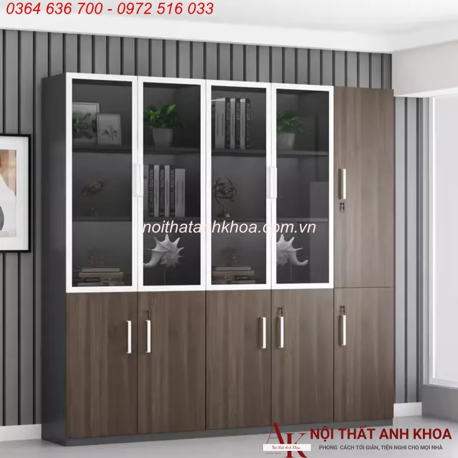 Tủ Hồ Sơ Gỗ MDF Thiết Kế Tiện Lợi Cho Văn Phòng Làm Việc