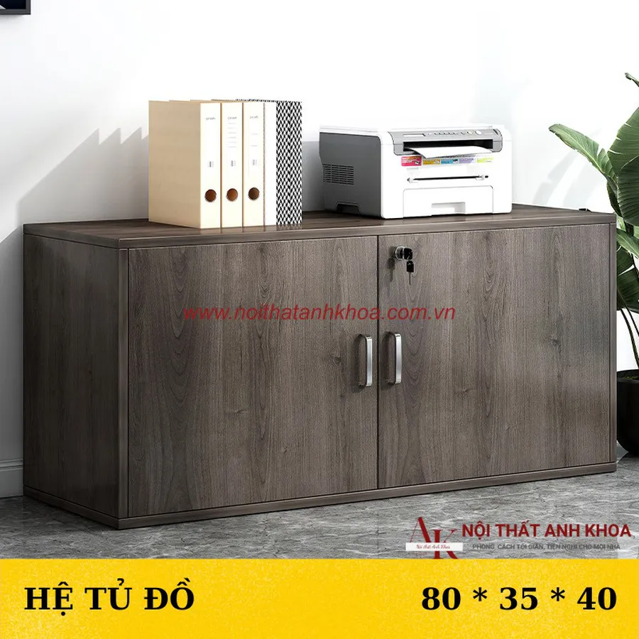 Tủ Hồ Sơ Văn Phòng Có Bánh Xe Gỗ MDF Tiện Lợi Hiện Đại