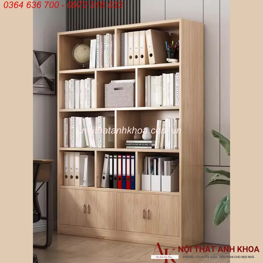 Tủ Hồ Sơ Văn Phòng Gỗ Công Nghiệp Màu Vàng Giá Tốt