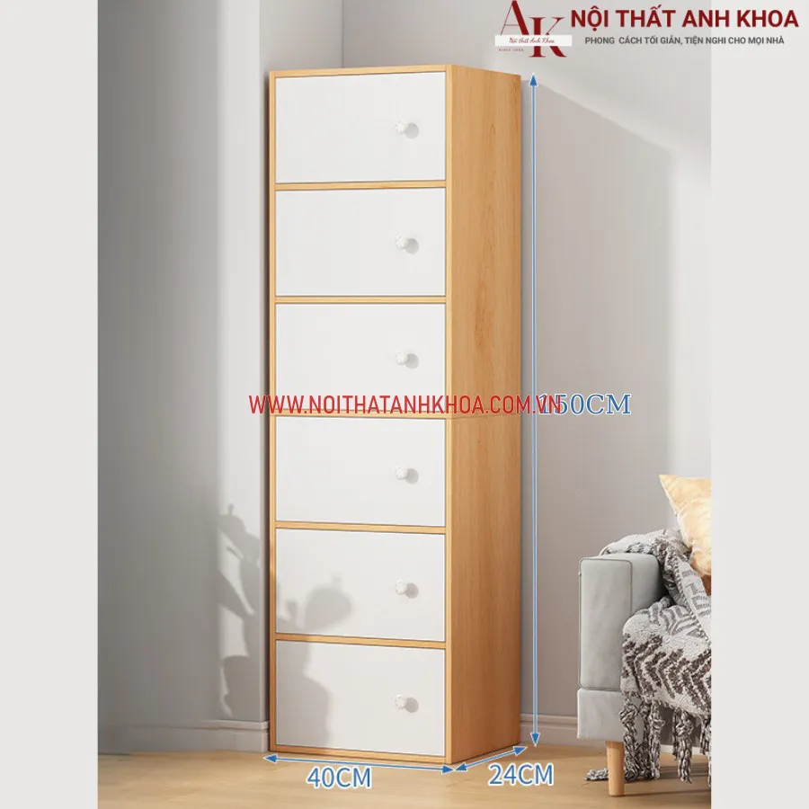 Kệ 6 Tầng Gỗ Công Nghiệp Cho Không Gian Nhỏ