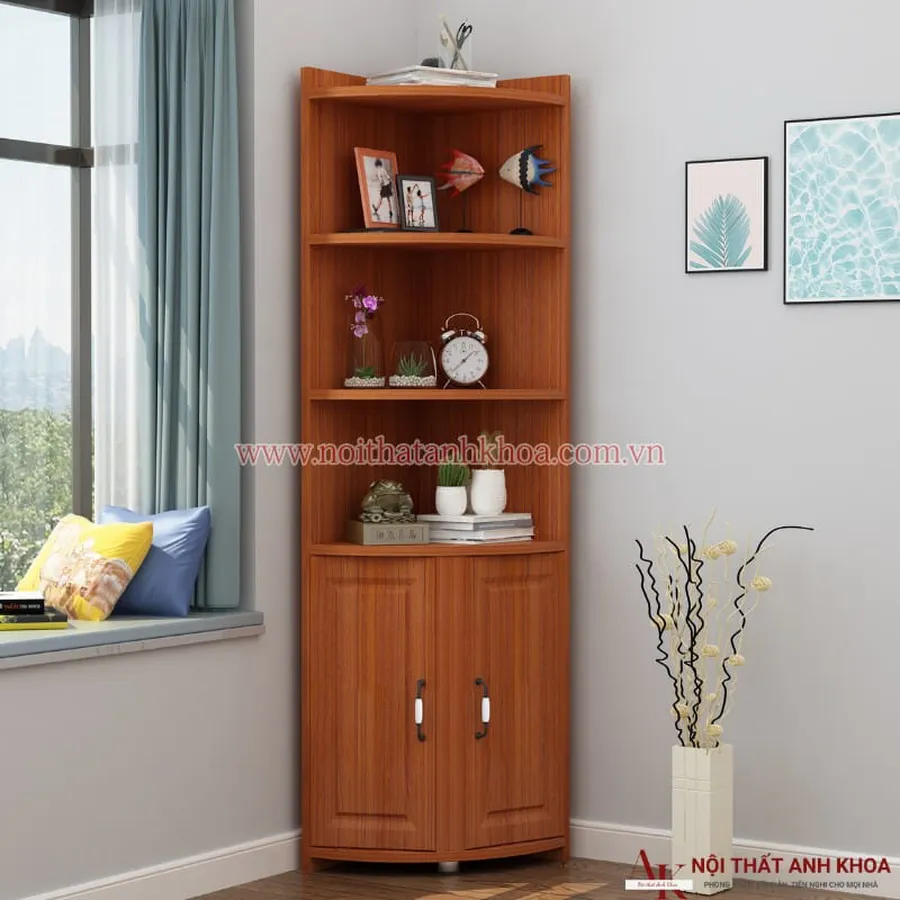 Tủ Kệ Góc Tường Gỗ Công Nghiệp MDF Cao Cấp