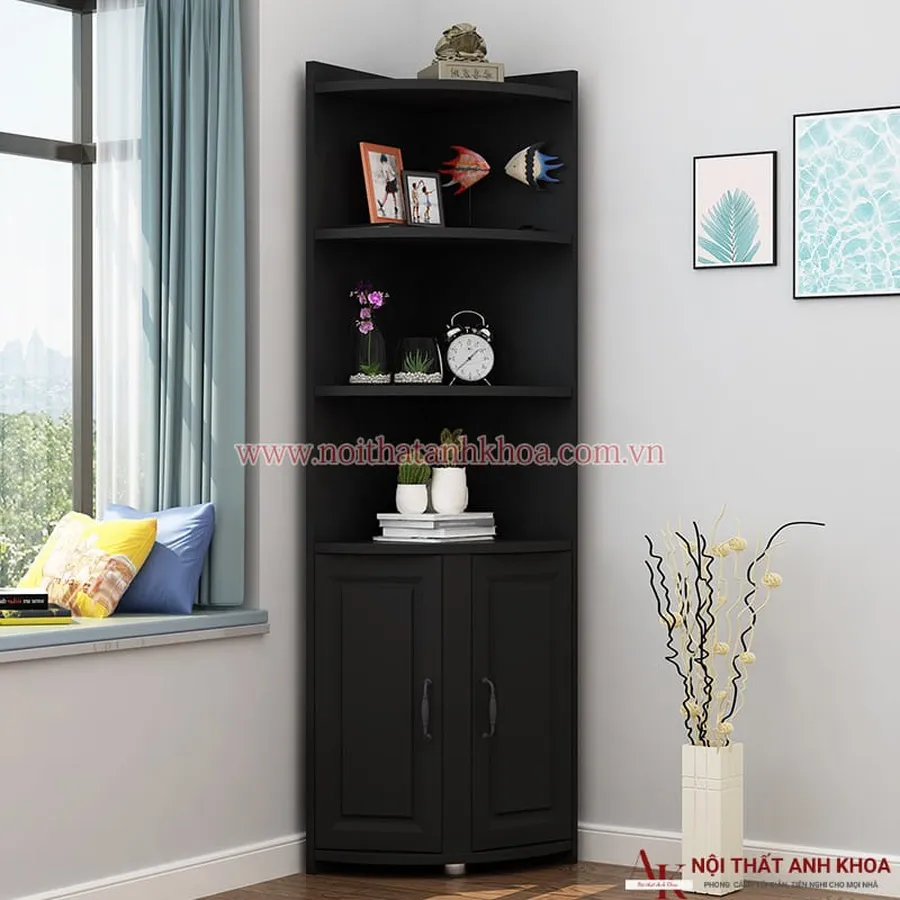Tủ Kệ Góc Tường Gỗ Công Nghiệp MDF Cao Cấp