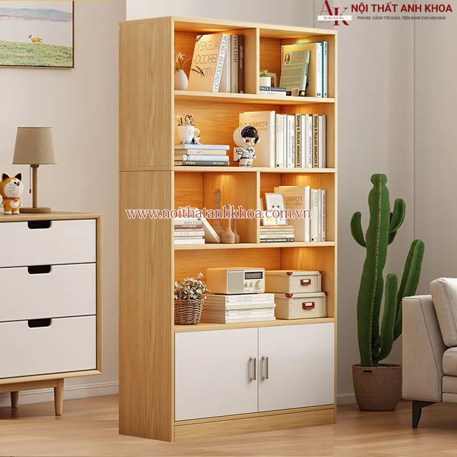 Tủ Kệ Phòng Khách Gỗ Công Nghiệp Có Led Nhiều Màu Giá Tốt