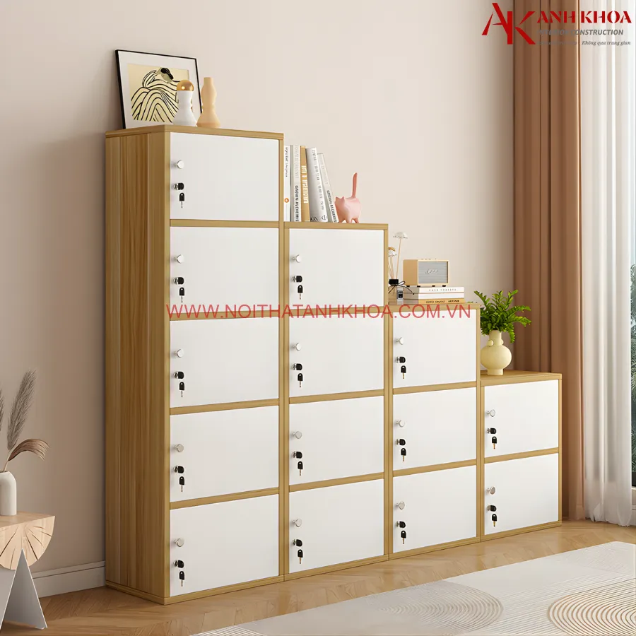 Tủ Locker Gỗ Công Nghiệp Cho Văn Phòng Đẹp Cao Cấp
