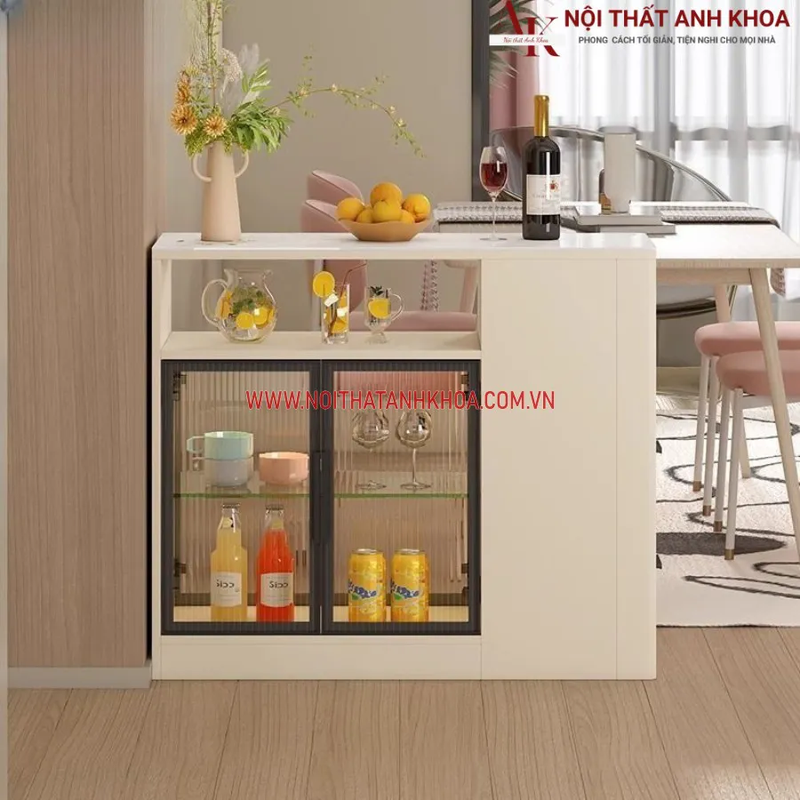 Tủ Ly Chén Bát Để Cạnh Nhà Bếp Thông Minh Sang Trọng