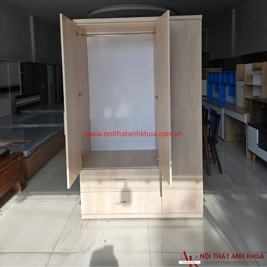 Tủ Quần Áo 1m2 Giá Rẻ Gỗ MDF
