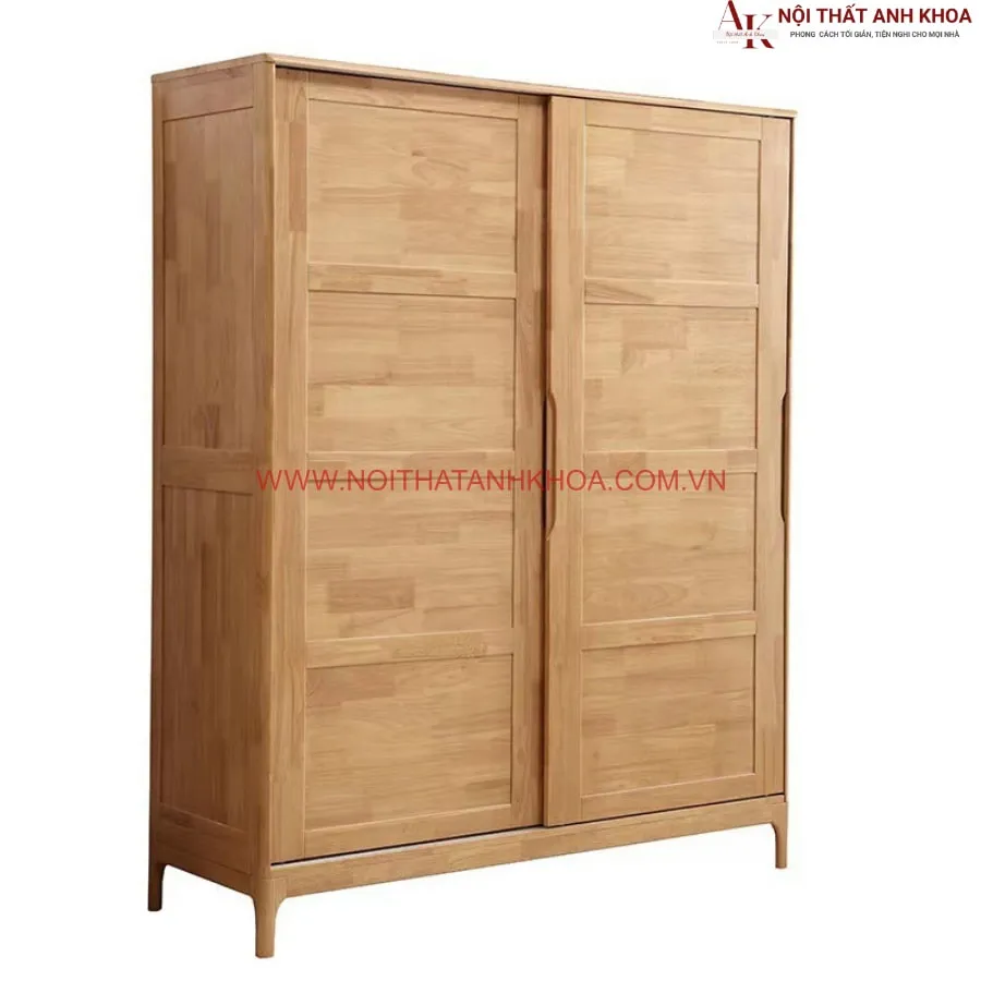 Tủ Quần Áo 2 Cánh Lùa Gỗ Ghép Cao Cấp