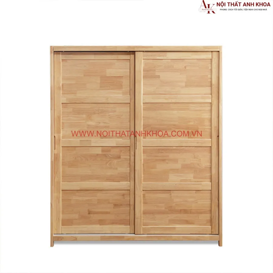 Tủ Quần Áo 2 Cánh Lùa Gỗ Ghép Cao Cấp