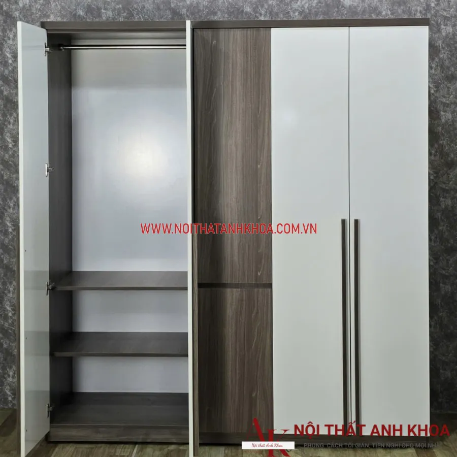 Tủ Quần Áo 5 Cánh Gỗ Công Nghiệp Phối Màu Đẹp Hiện Đại Giá Rẻ