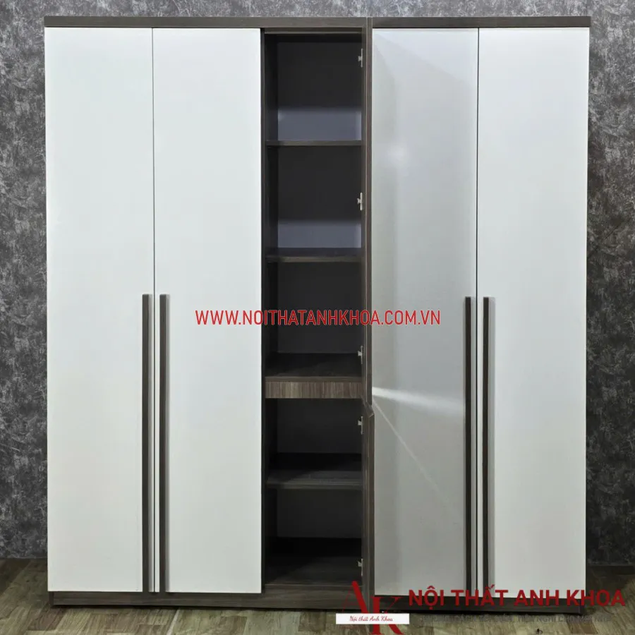 Tủ Quần Áo 5 Cánh Gỗ Công Nghiệp Phối Màu Đẹp Hiện Đại Giá Rẻ