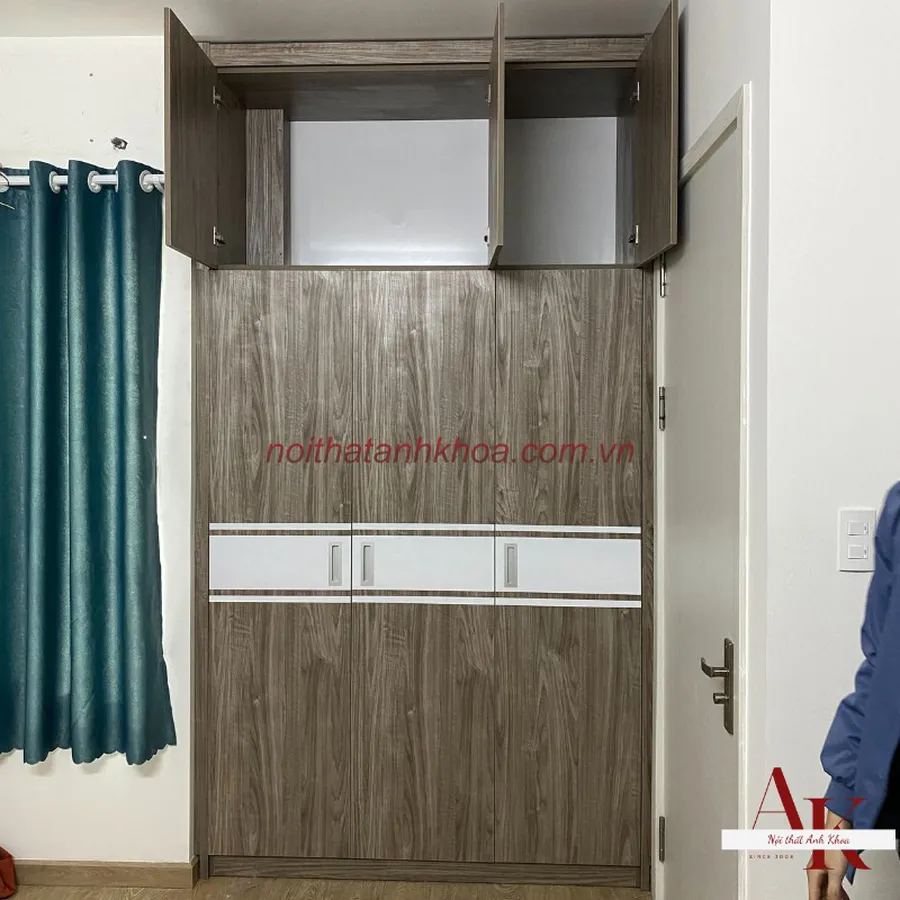 Tủ Quần Áo Âm Tường Gỗ MDF Hiện Đại