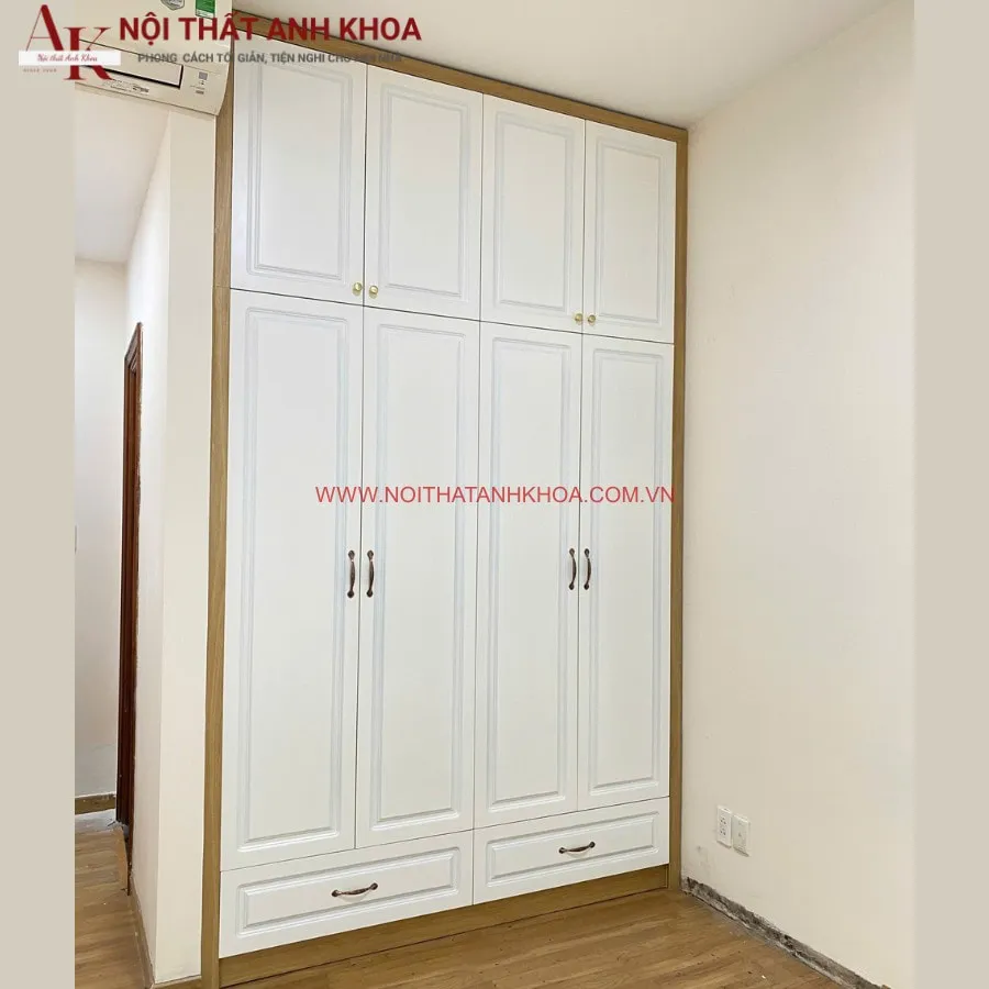 Tủ Quần Áo Âm Tường Kịch Trần Gỗ Công Nghiệp