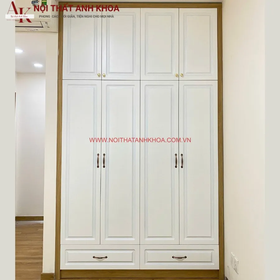 Tủ Quần Áo Âm Tường Kịch Trần Gỗ Công Nghiệp
