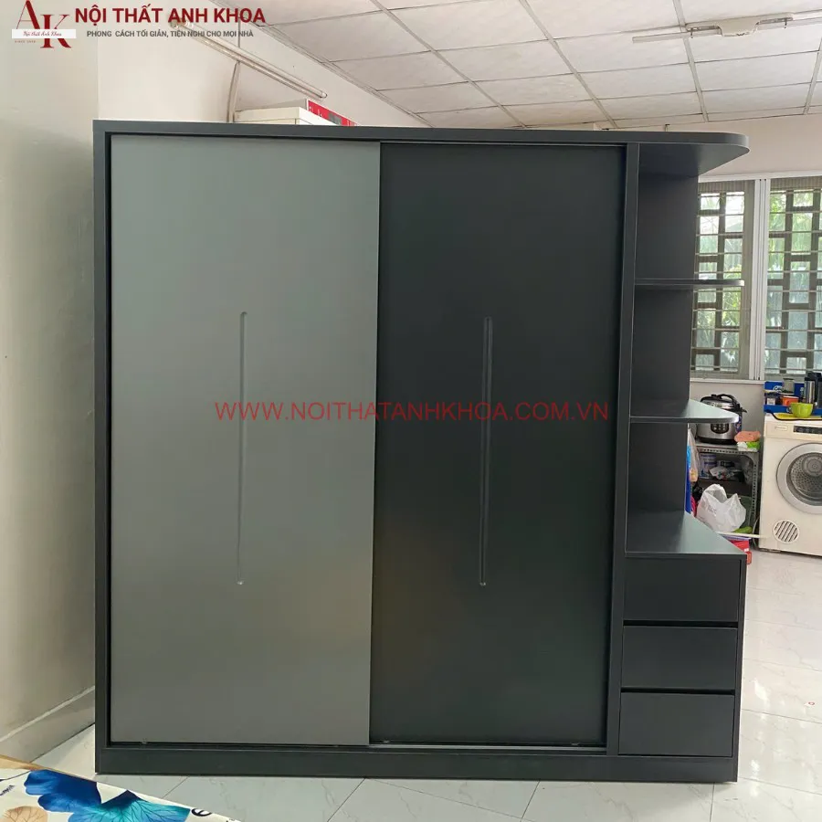 Tủ Quần Áo Cánh Trượt Gỗ Công Nghiệp Cao Cấp