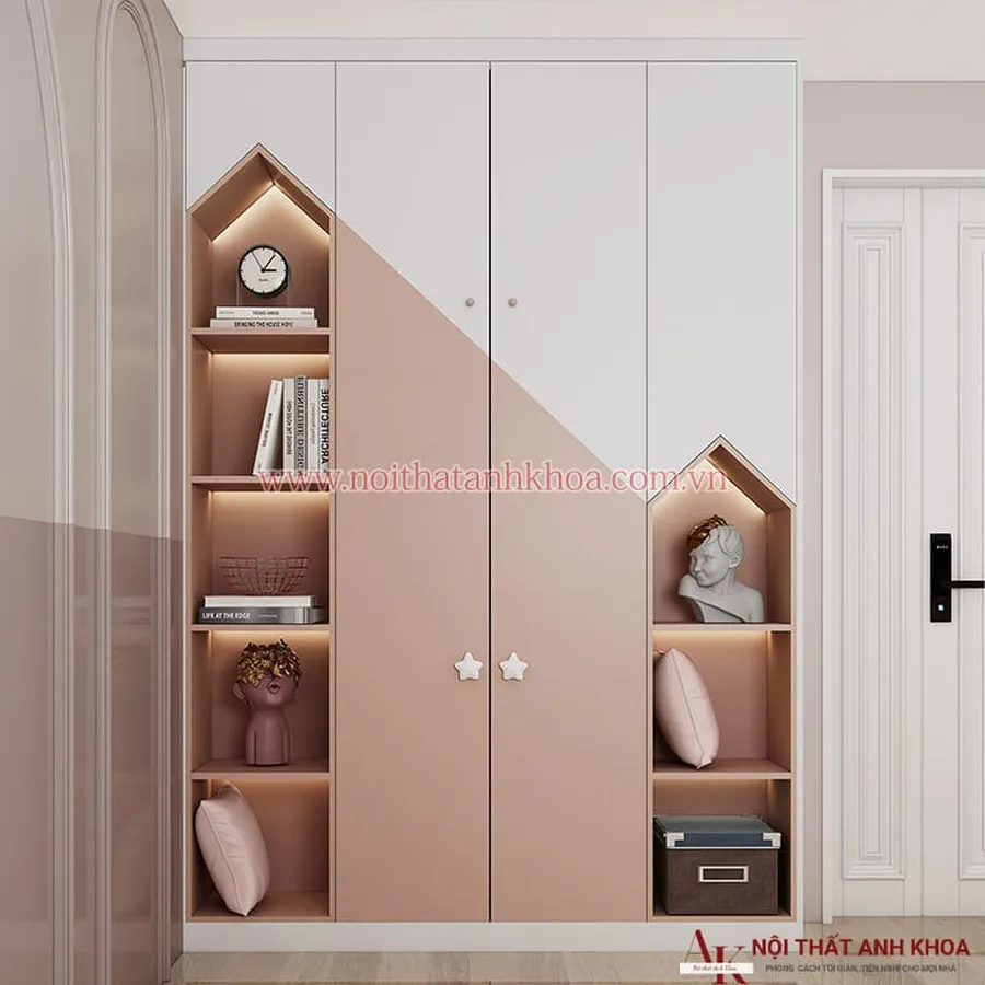 Tủ Quần Áo Cho Bé Gỗ Công Nghiệp Thiết Kế Hiện Đại Giá Rẻ