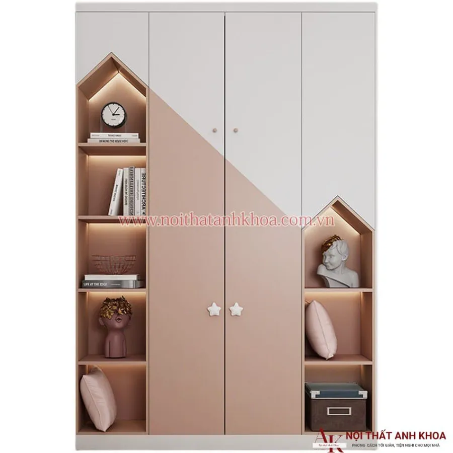 Tủ Quần Áo Cho Bé Gỗ Công Nghiệp Thiết Kế Hiện Đại Giá Rẻ