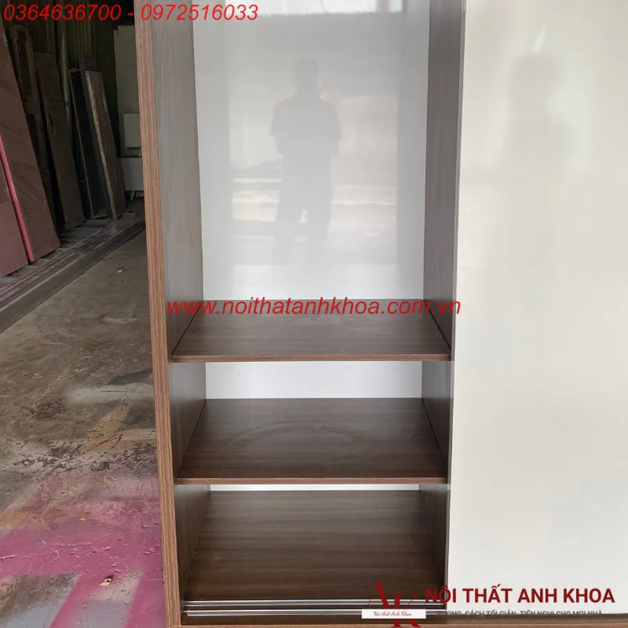 Tủ Quần Áo Cửa Lùa 2  Cánh Gỗ Công Nghiệp Phối Màu Đẹp Giá Rẻ