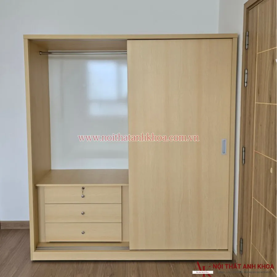 Tủ Quần Áo Cửa Lùa Gỗ MDF Hiện Đại Giá Rẻ