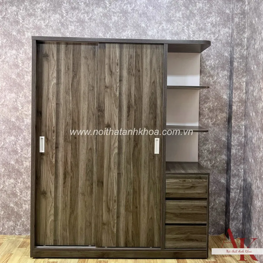 Tủ Quần Áo Cửa Lùa Gỗ Công Nghiệp MDF Hiện Đại - Tiện Nghi