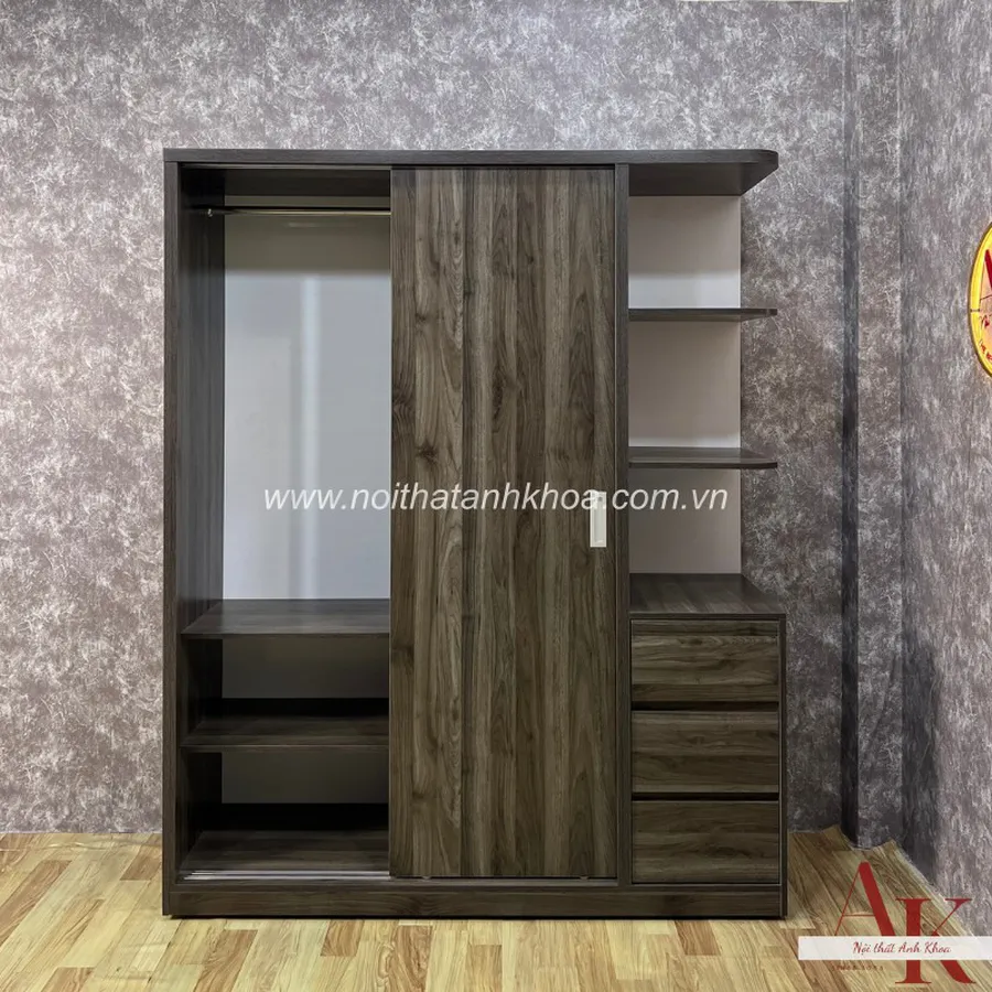 Tủ Quần Áo Cửa Lùa Gỗ Công Nghiệp MDF Hiện Đại - Tiện Nghi
