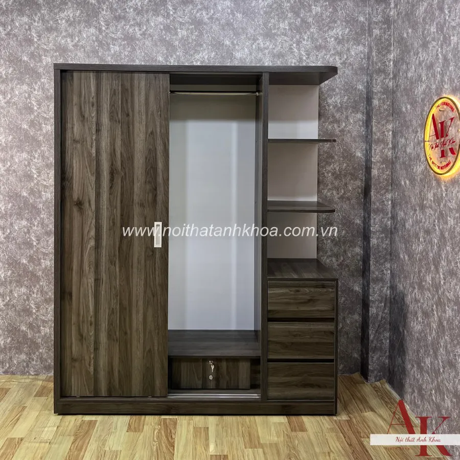 Tủ Quần Áo Cửa Lùa Gỗ Công Nghiệp MDF Hiện Đại - Tiện Nghi