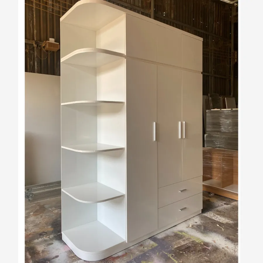 Tủ Quần Áo Giá Rẻ Màu Trắng Gỗ Công Nghiệp Cao Cấp 