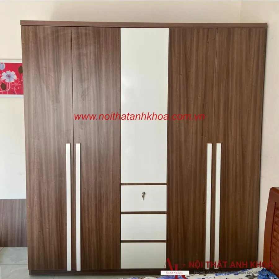 Tủ Quần Áo Giá Rẻ Gỗ Công Nghiệp MDF Hiện Đại Phối Màu Đẹp