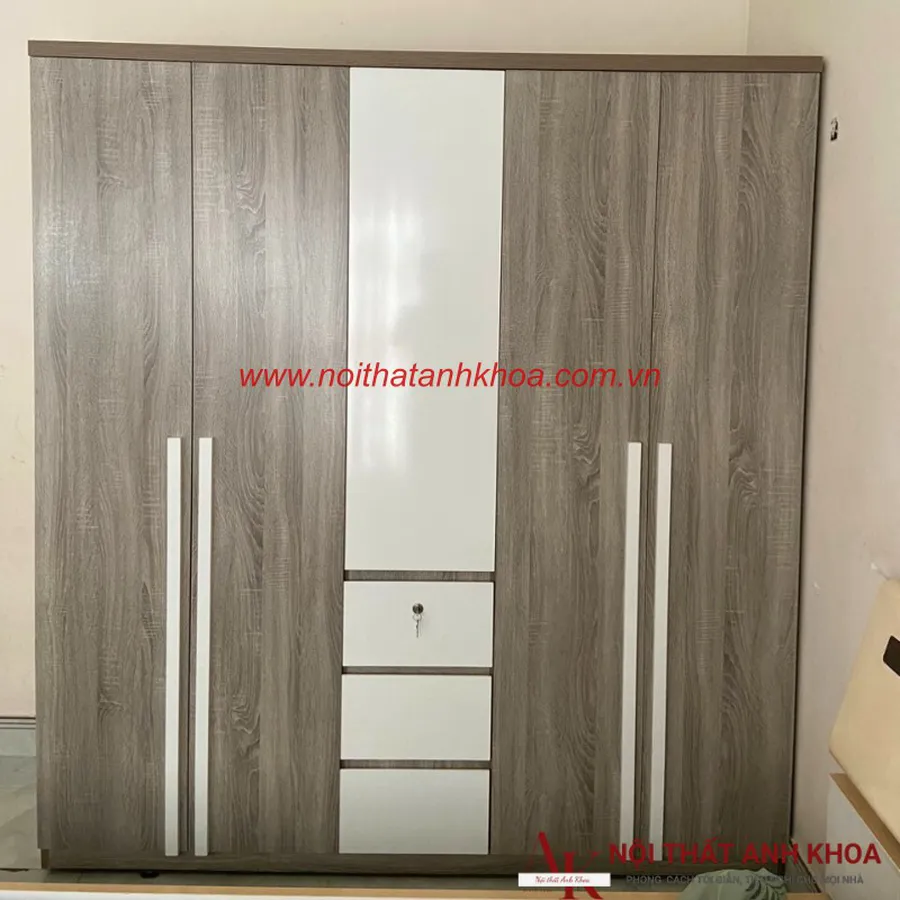 Tủ Quần Áo Giá Rẻ Gỗ Công Nghiệp MDF Hiện Đại Phối Màu Đẹp