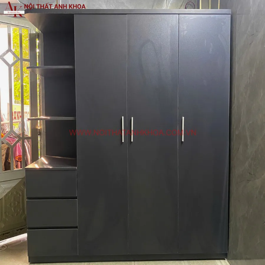 Tủ Quần Áo Gỗ Công Nghiệp 3 Cánh Phối Màu Đẹp Giá Rẻ