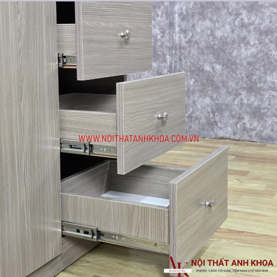 Tủ Quần Áo Gỗ Công Nghiệp 3 Cánh Phối Màu Đẹp Giá Rẻ