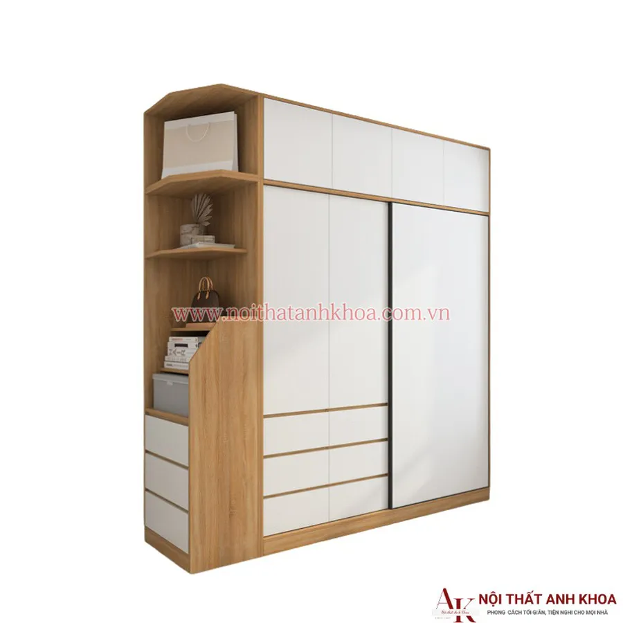 Tủ Quần Áo Gỗ Công Nghiệp Cao Cấp Hiện Đại