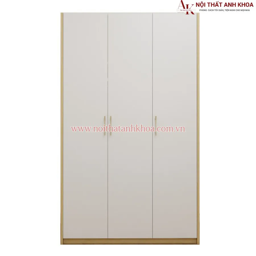 Tủ Quần Áo Gỗ Công Nghiệp Màu Vàng Phối Trắng Hiện Đại Giá Rẻ