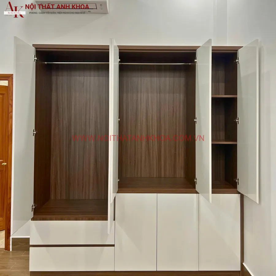 Tủ Quần Áo Gỗ Công Nghiệp MDF Đa Dạng Kích Thước Mẫu Mã