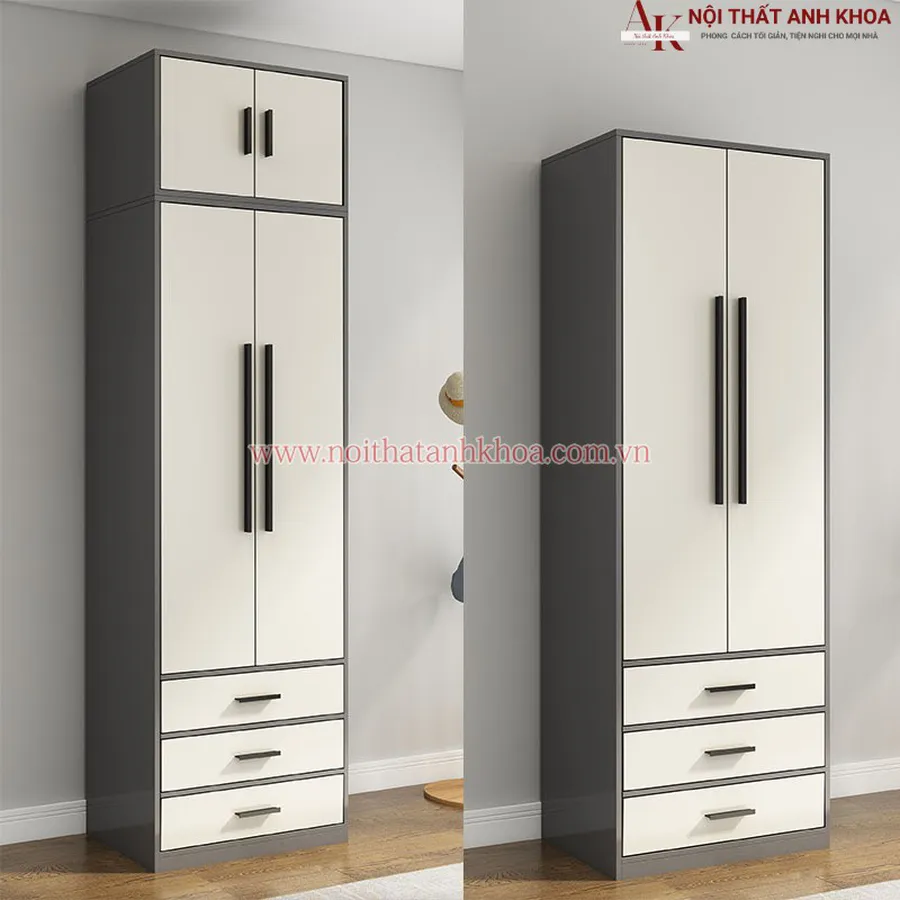 Tủ Quần Áo Gỗ Công Nghiệp MDF Phủ Melamine Giá Rẻ