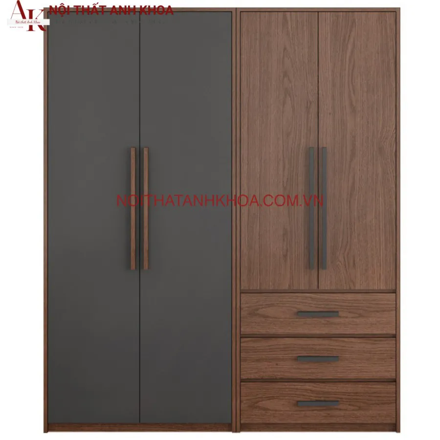 Tủ Quần Áo Gỗ Công Nghiệp Phối Màu Đẹp Giá Rẻ