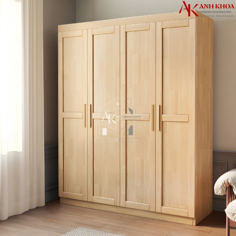 Tủ Quần Áo Gỗ Ghép Chắc Chắn Bền Đẹp